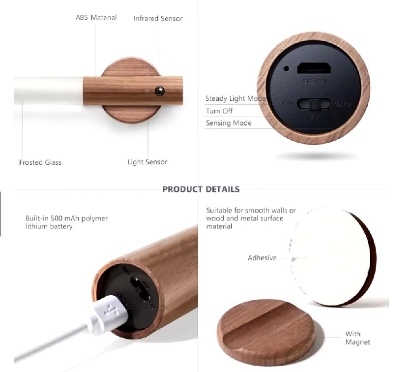USB Rechargeable LED Night Light