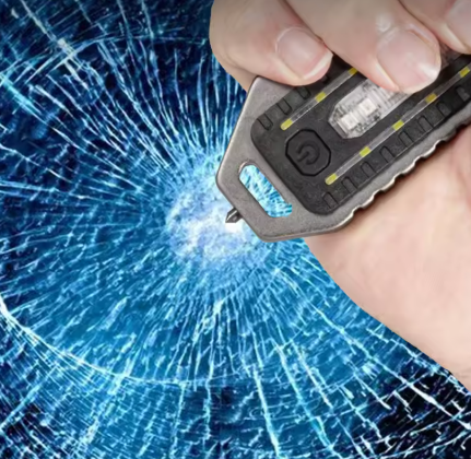 Emergency Light & Glass Breaker USB Charging