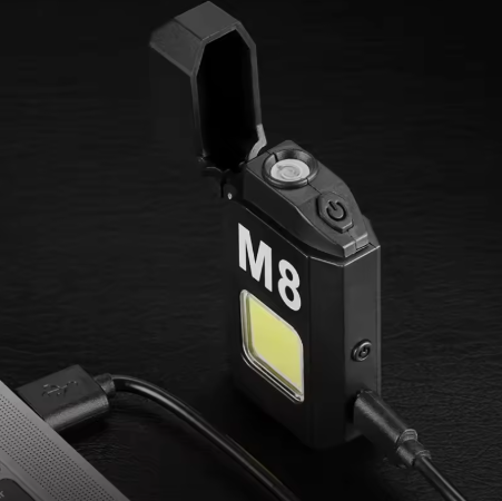 Flashlight Mini Electric Flip Lighter