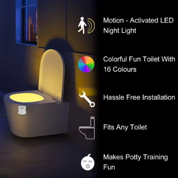 Multi-Color Toilet Light with Sensor