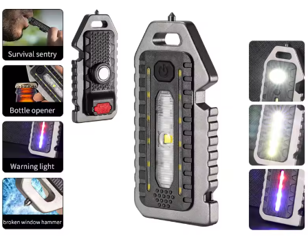 Emergency Light & Glass Breaker USB Charging