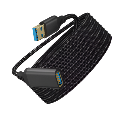 USB 3.0 Male - Female High Speed Transmission Data Cable Nylon Braided (6 Feet)